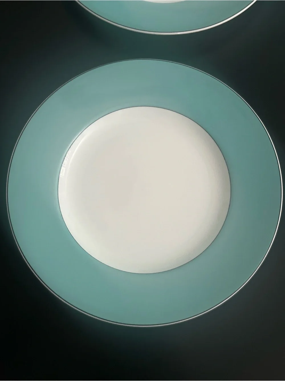 Set 2 Kate Spade Lenox RUTHERFORD CIRCLE TURQUOISE 9 ½” Luncheon Plate: MINT